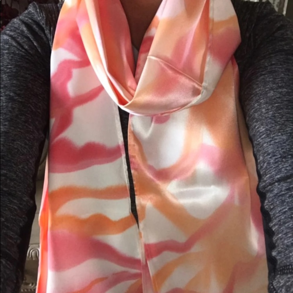 Hand painted silk scarf 44x81